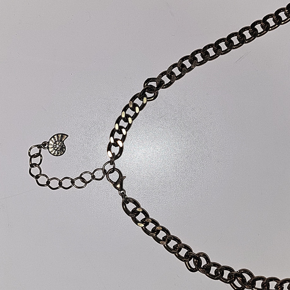 Dolls Kill Silver And Clear Statement Necklace Vi… - image 2